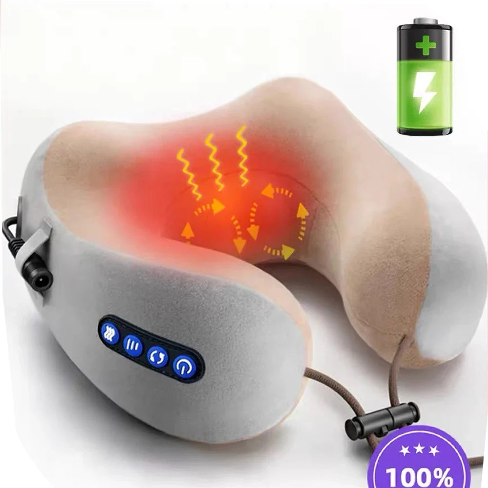 Electric massage neck pillow for relaxing after long days