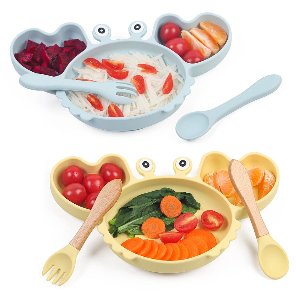 9Pcs Baby Silicone Feeding set - MONLANE