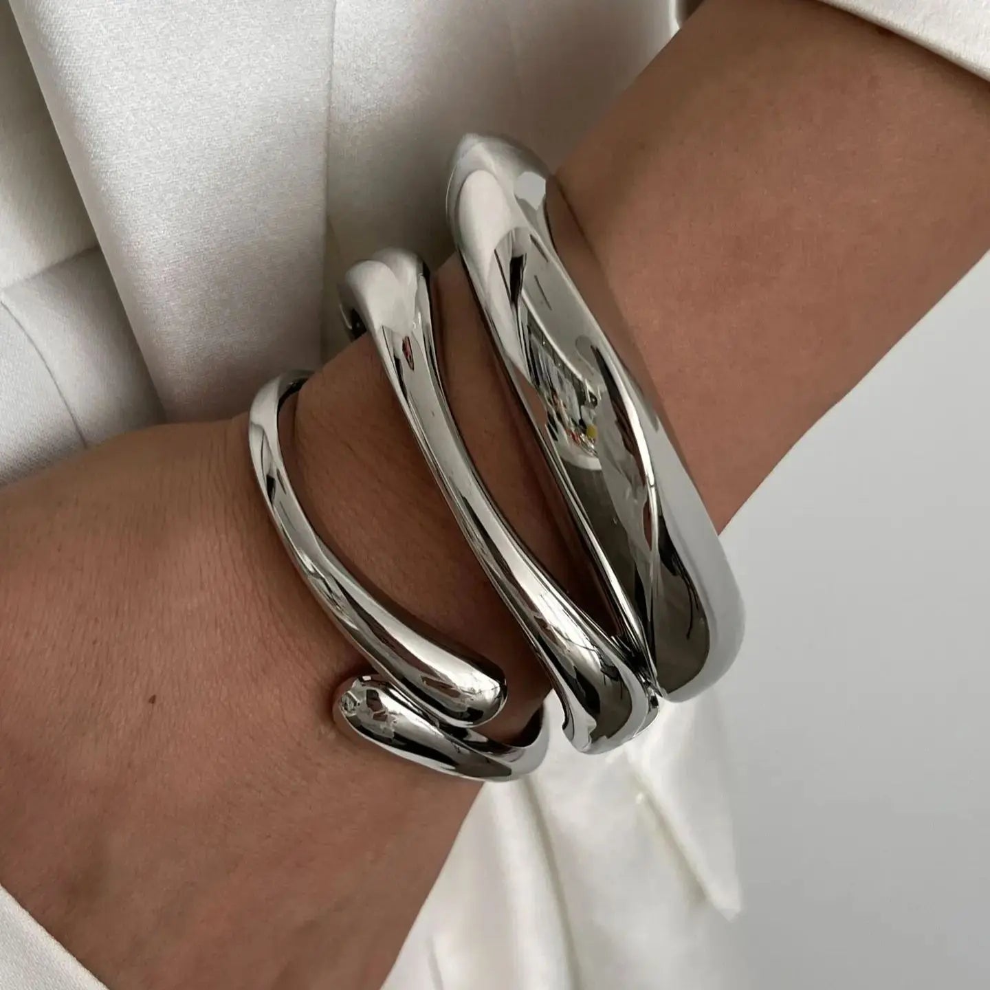Vintage Hip Hop Metal Cuff Bangles