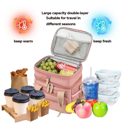 Insulated Dual Compartment Lunch Box
