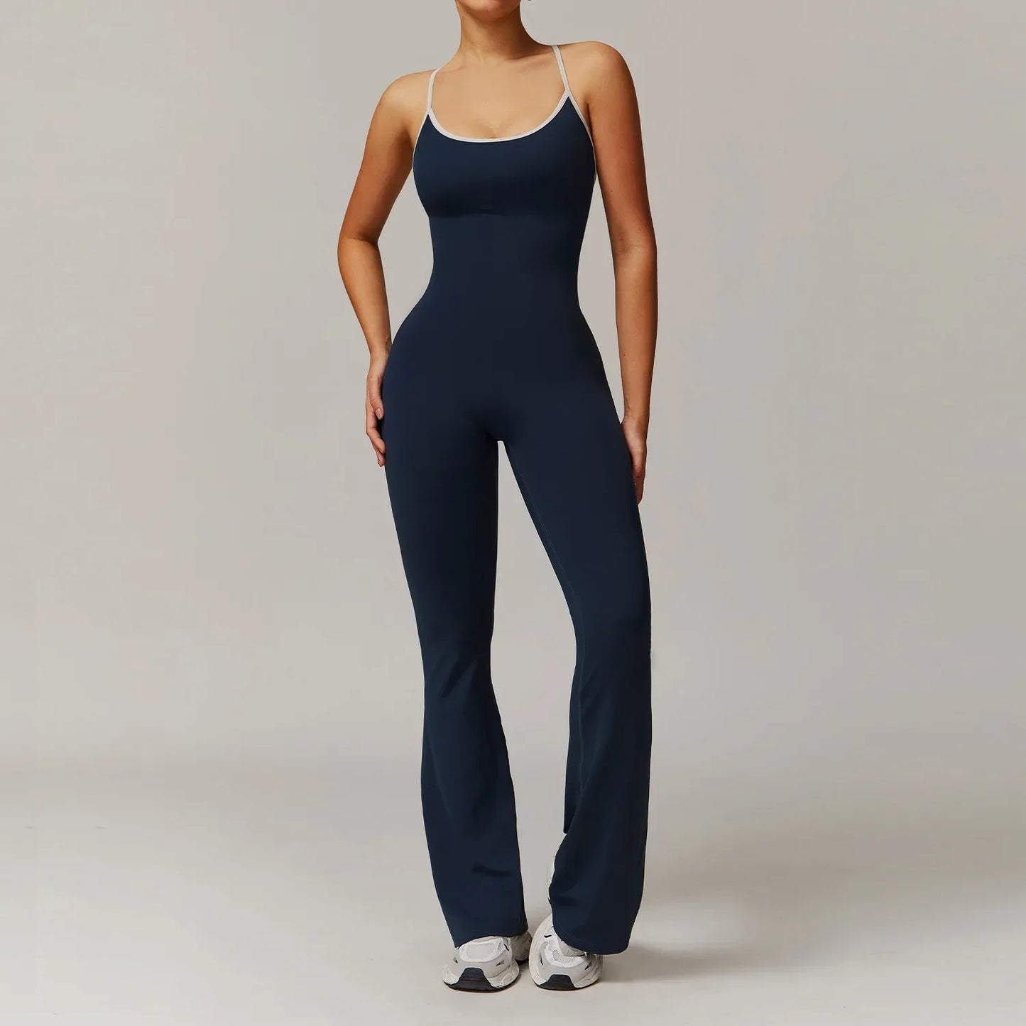 Cross Back Yoga Jumpsuit - MONLANE