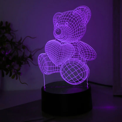 3D Night Light Bear