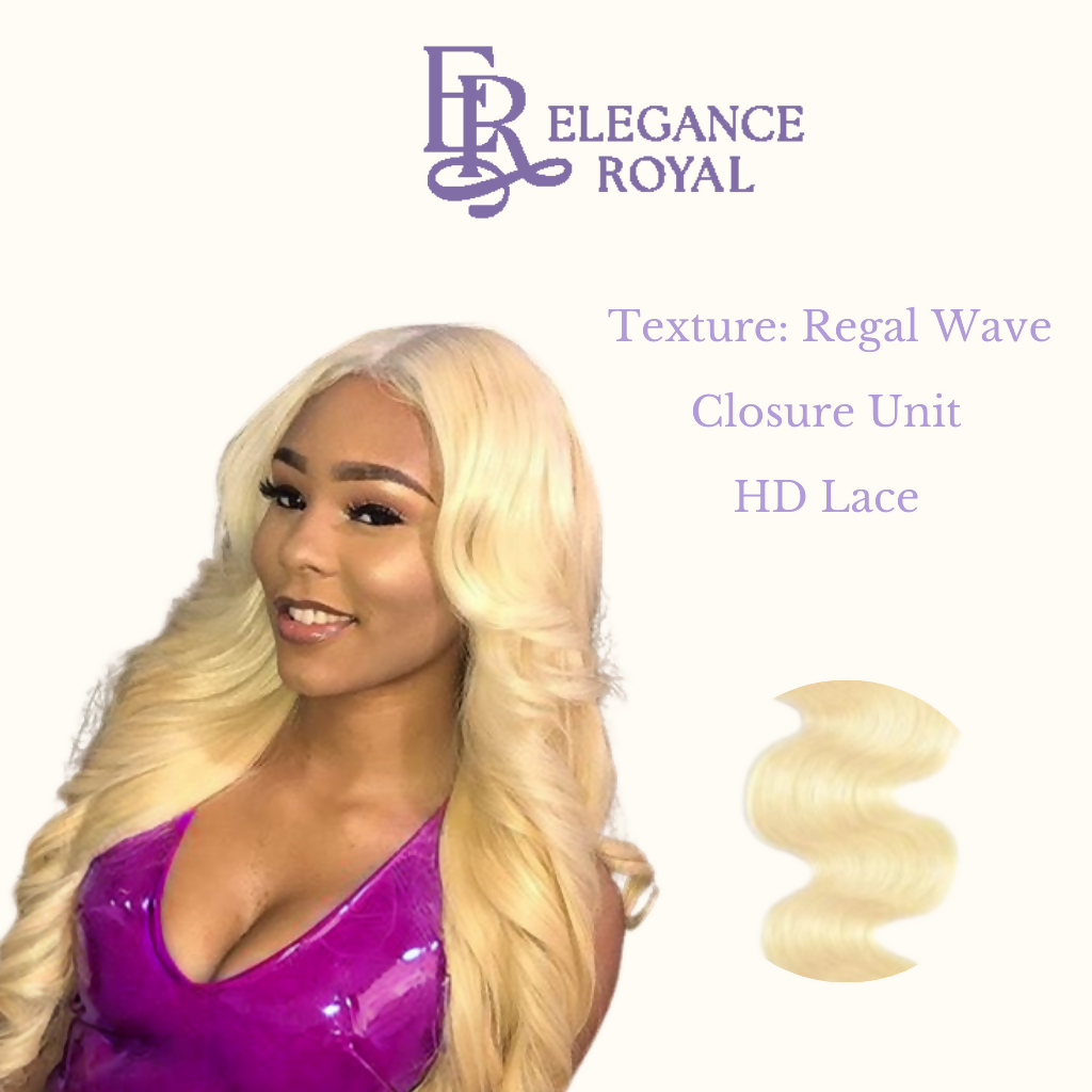 blonde regal wave closure unit