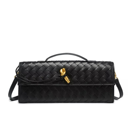 Woven Leather Wristlet