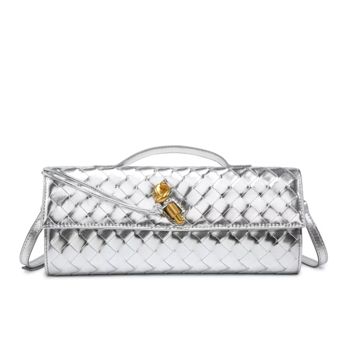 Woven Leather Wristlet