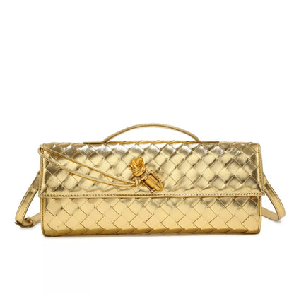 Woven Leather Wristlet