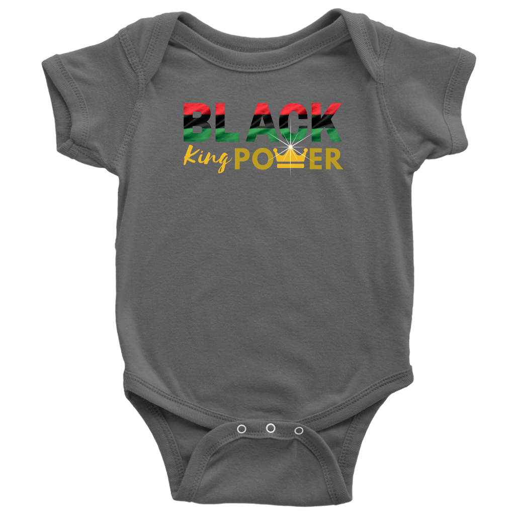 Black King Power Baby Bodysuit - MONLANE