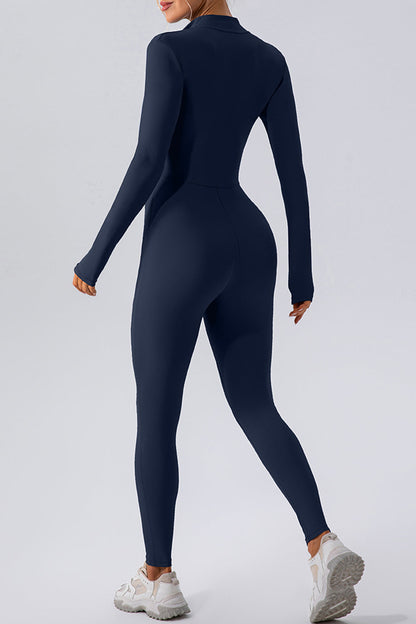 Mock Neck Active Jumpsuit