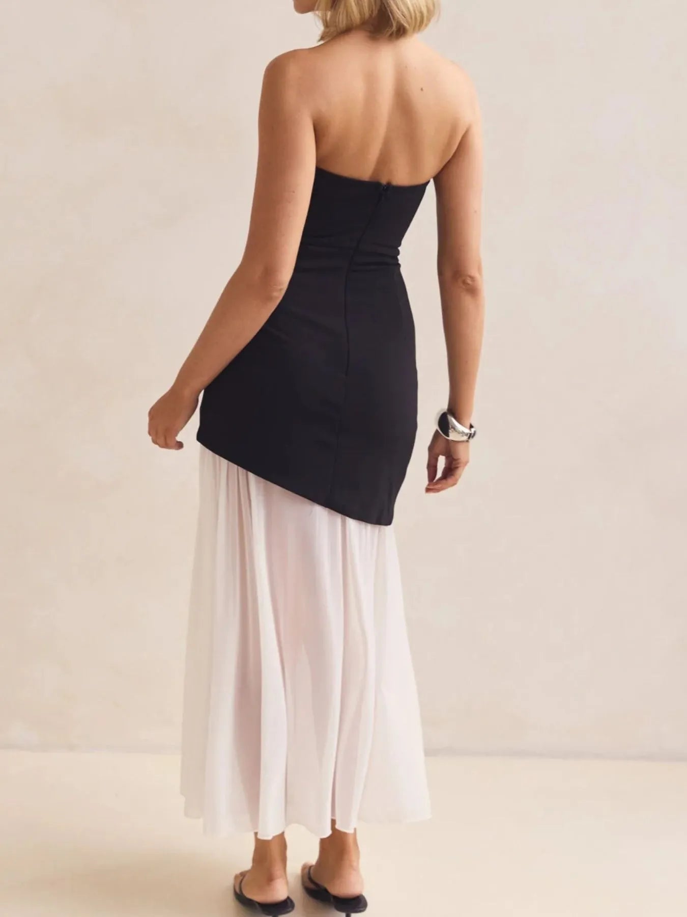 Layered Slit Tube Maxi Dress
