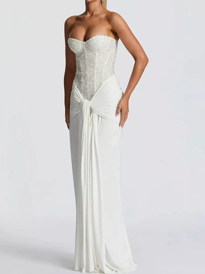 Plus size sequin corset dress, view 3