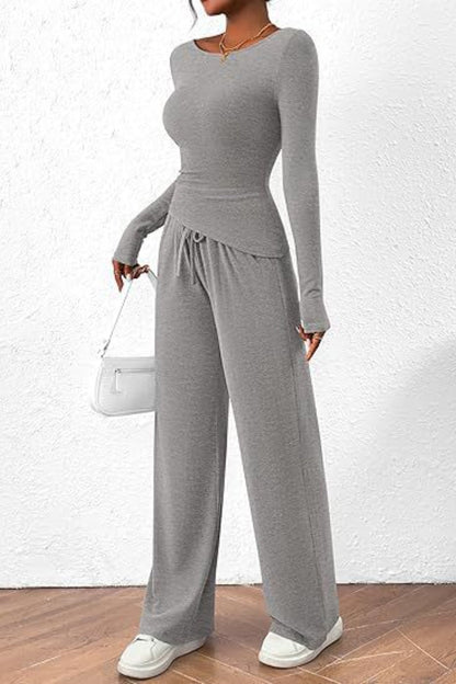 Long Sleeve Top Pants Set