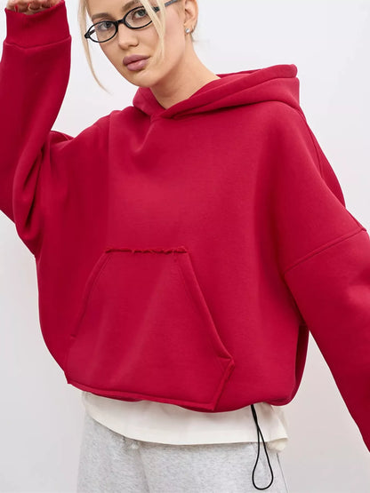 Oversized kangaroo pocket hoodie, view 29