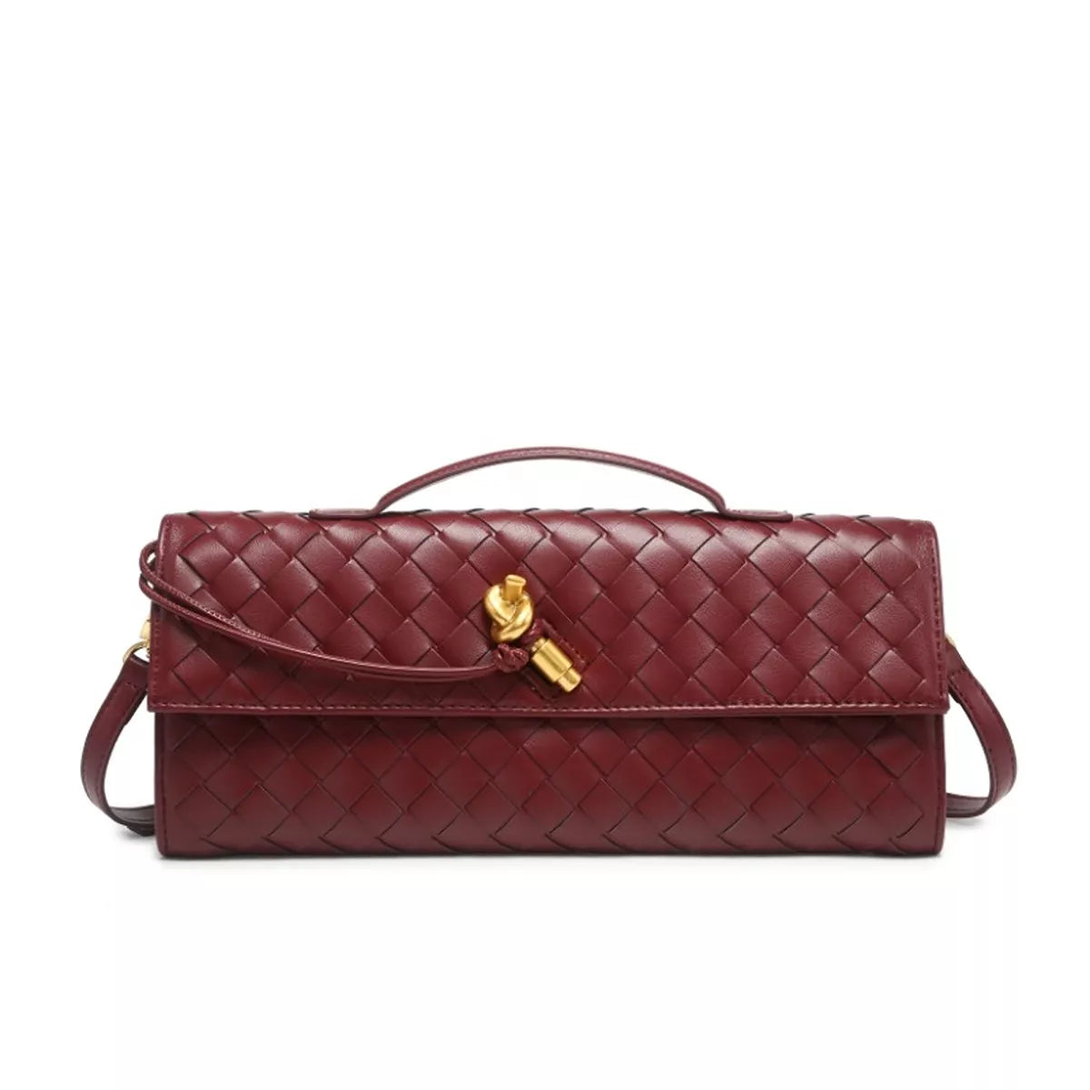 Woven Leather Wristlet
