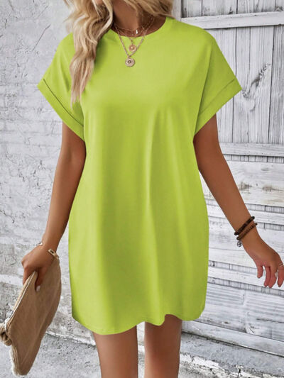 Short Sleeve Mini Tee Dress
