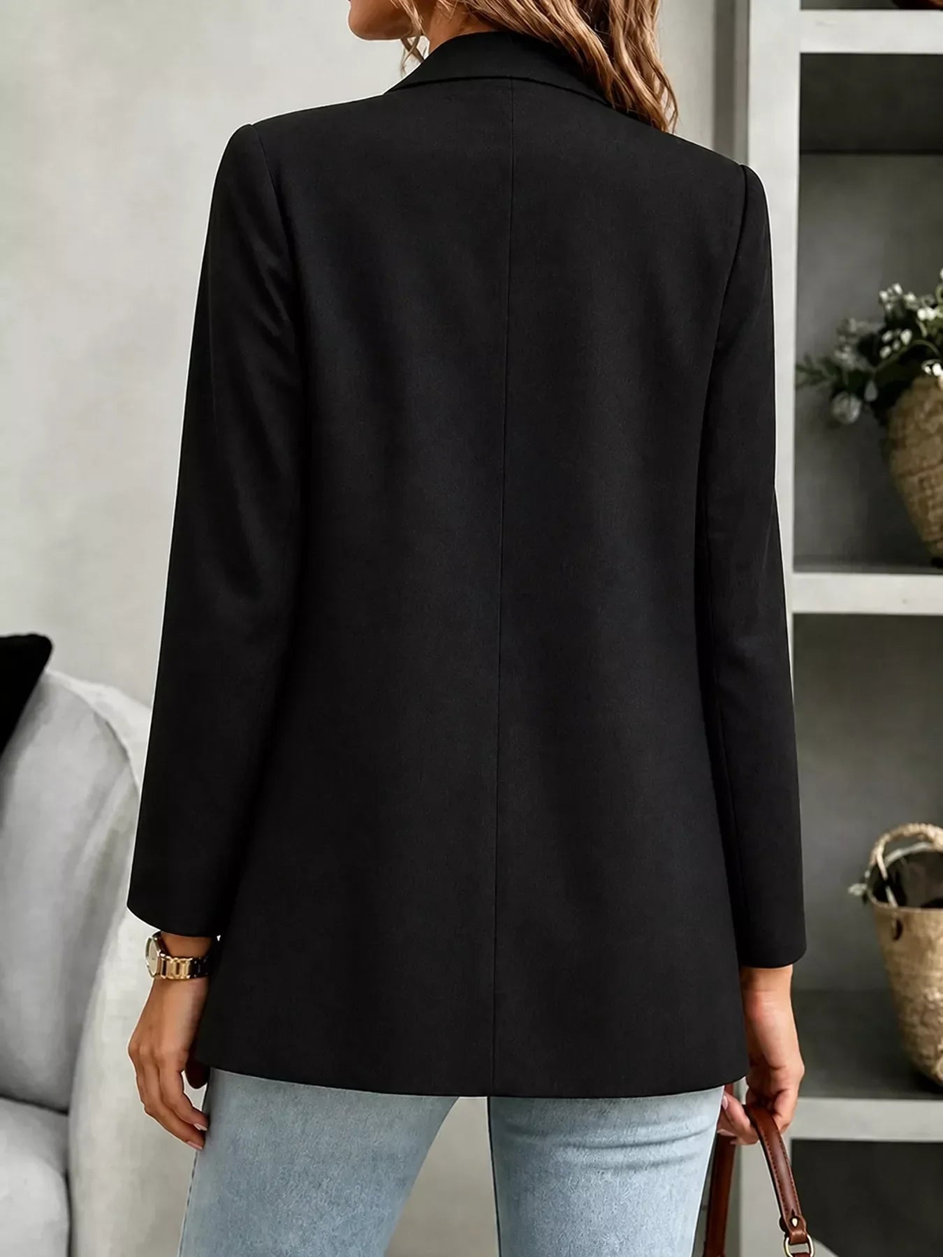 Open-Front Long Sleeve Blazer