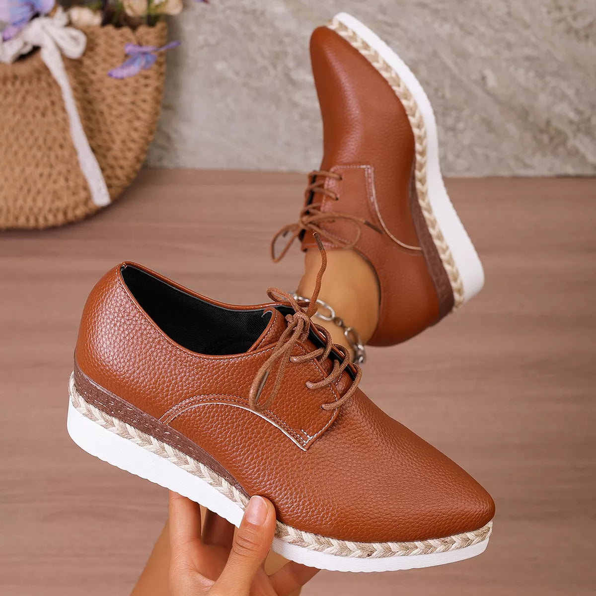 Point Toe Lace Up Sneakers