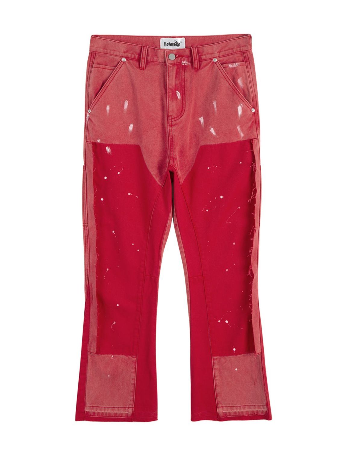 Contrast Washed Bootcut Jeans