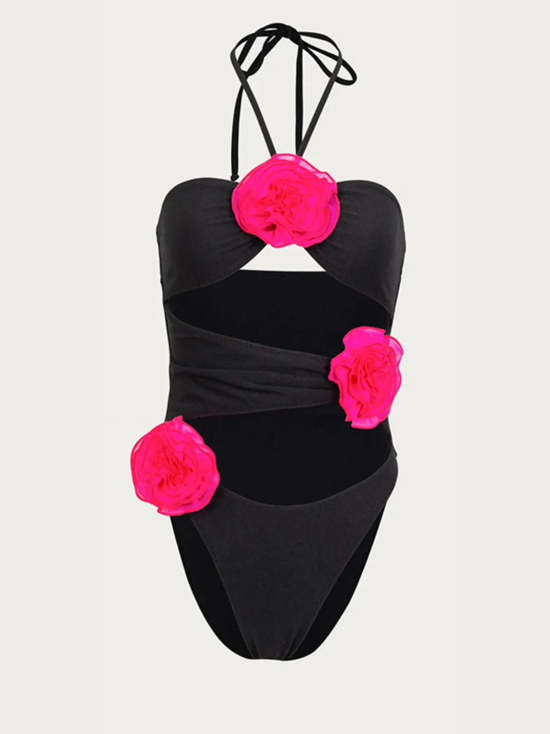 Flower Cutout One-Piece Swimwear