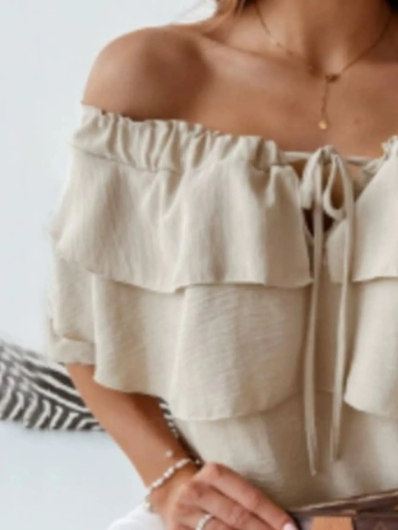 Ruffled Off-Shoulder Blouse