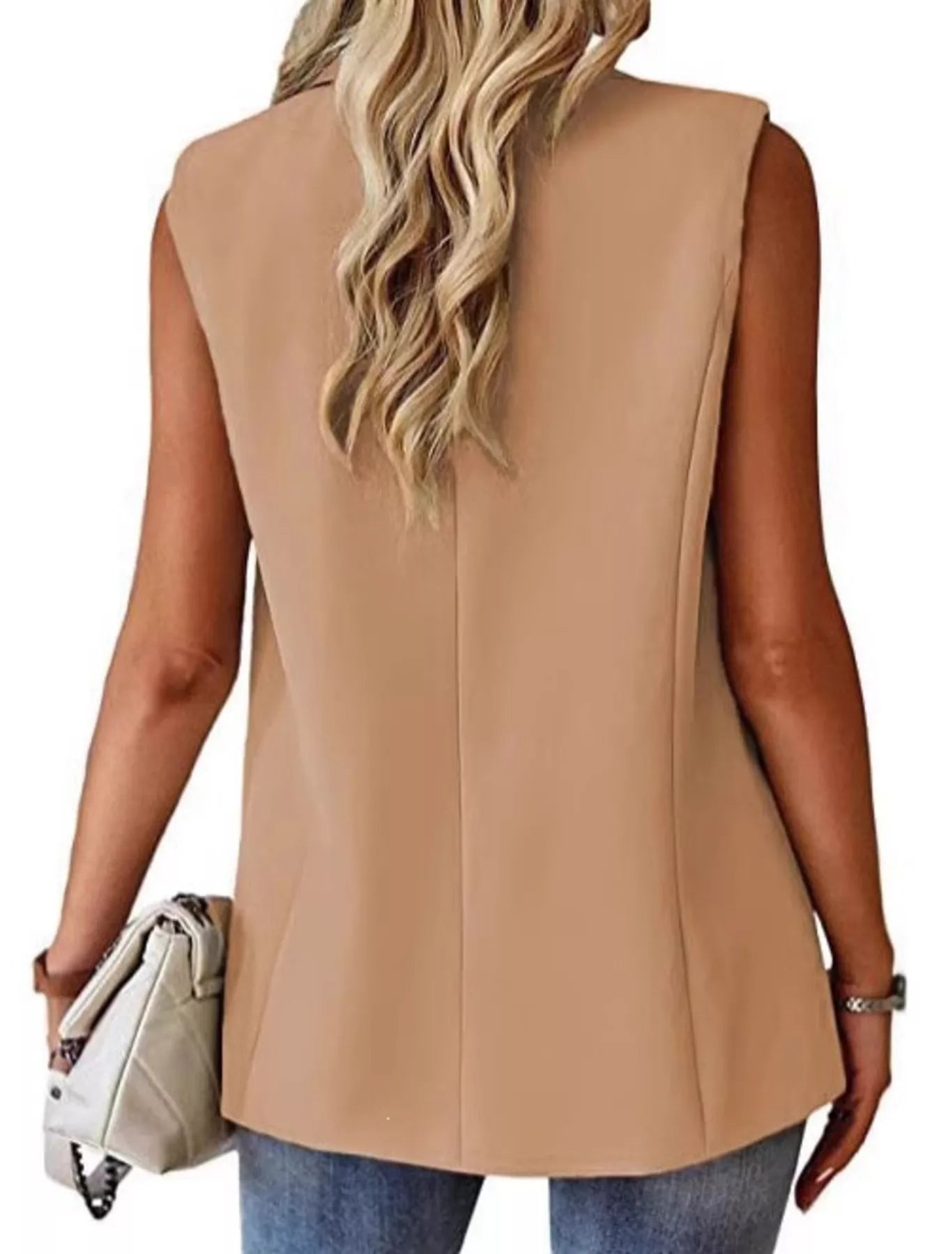 One Button Blazer Vest