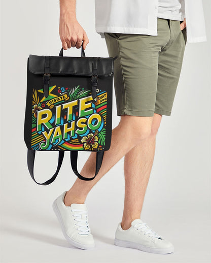 Rite Yahso - Black Casual Flap Backpack