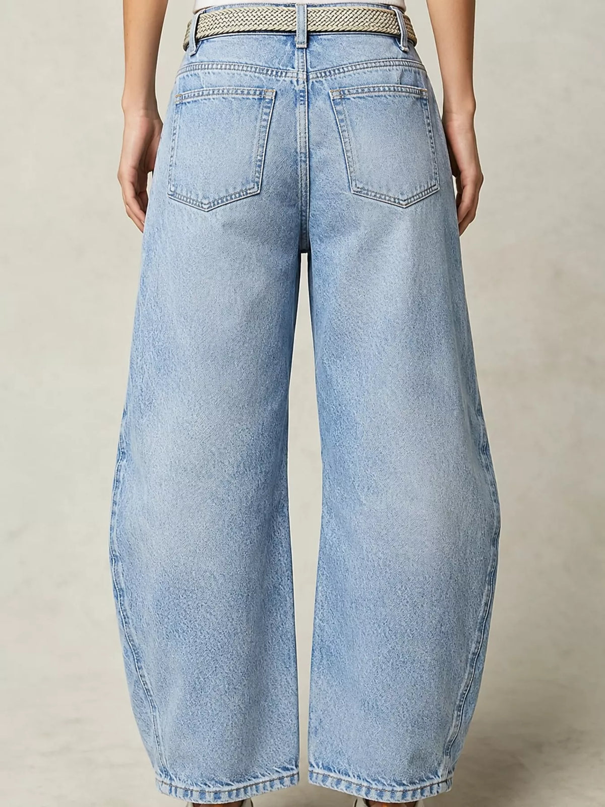 High-waist barrel-leg jeans, view 7