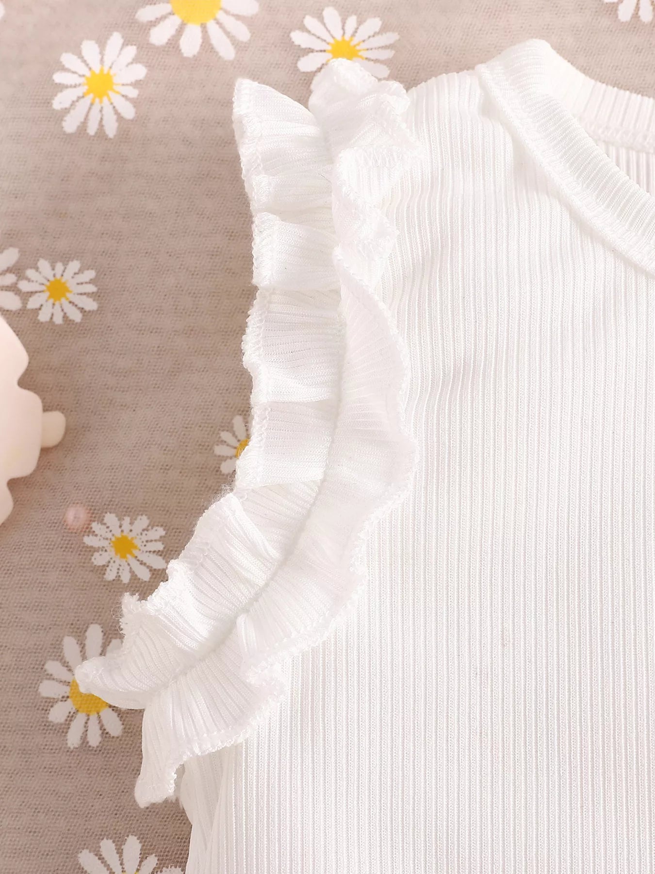 Children's Frill Sleeveless Top and Belt Shorts Set