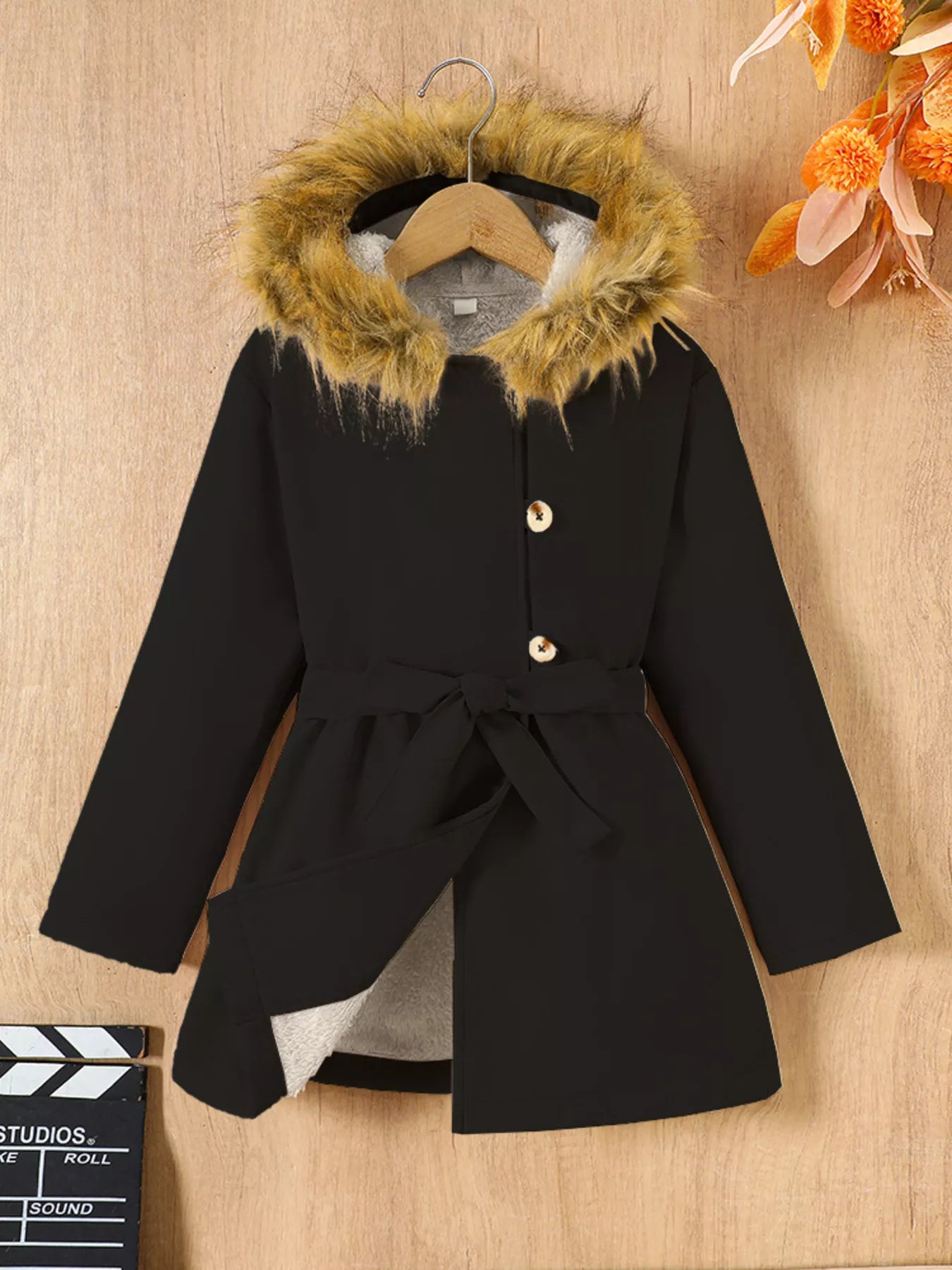 Children's Faux Fur Hooded Outerwear