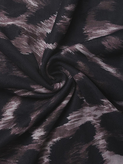 Leopard Print One Shoulder Bodysuit