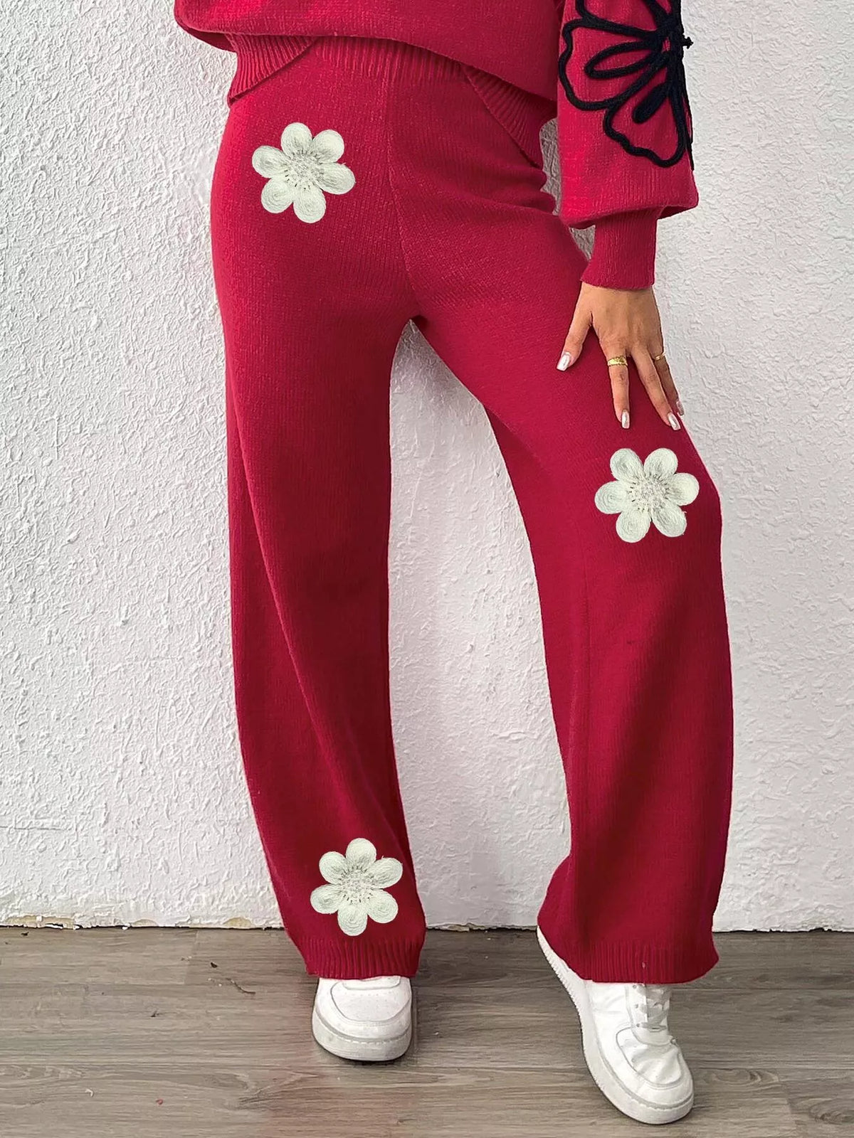Plus size sweater pants, view 10