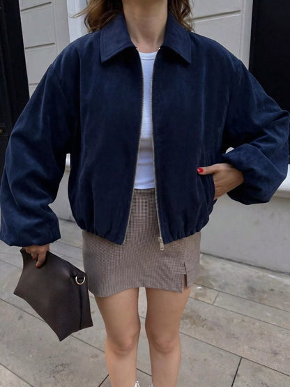 Zip Up Cropped Jacket