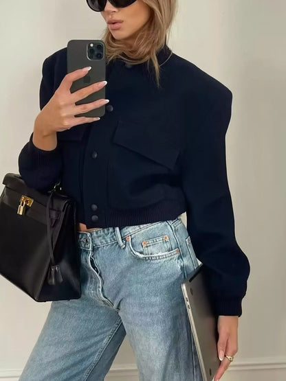 Cropped bomber jacket, view 10