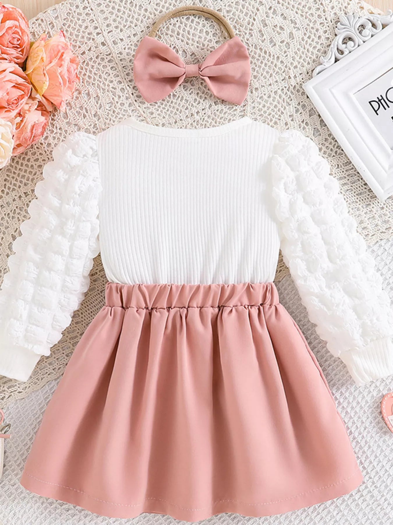 Children's Heart Decor Dress with Headband