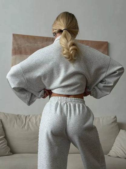 Zip-up jacket and pants set, view 7
