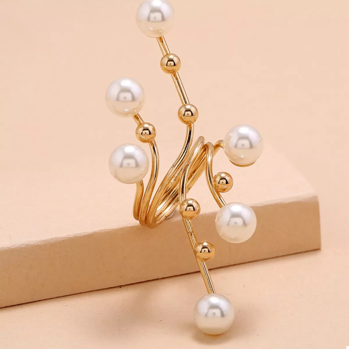 Alloy Pearl Bypass Ring