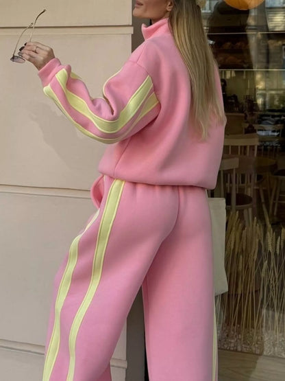 Striped zip-up set, view 15