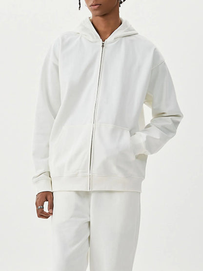 Men's Full Size Zip Up Long Sleeve Hoodie