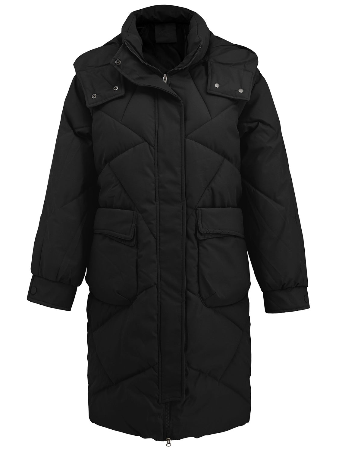 Hooded Winter Coat with Pockets