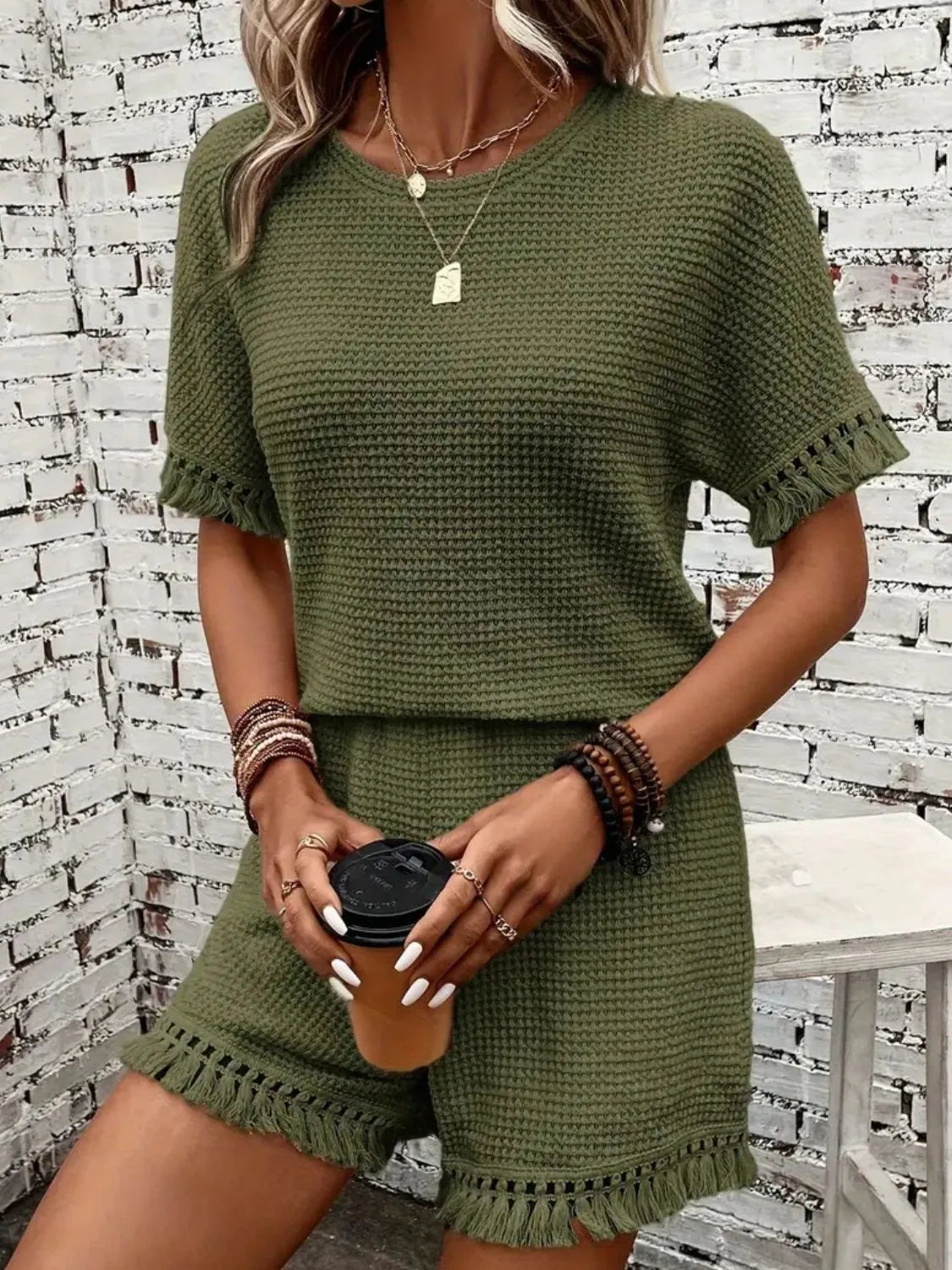 Tassel Top and Shorts Set