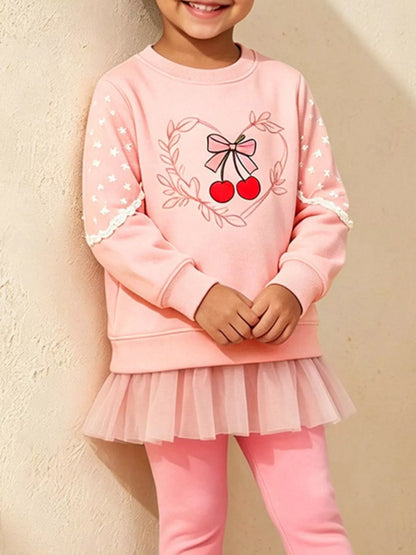 Cherry sweatshirt set, view 4