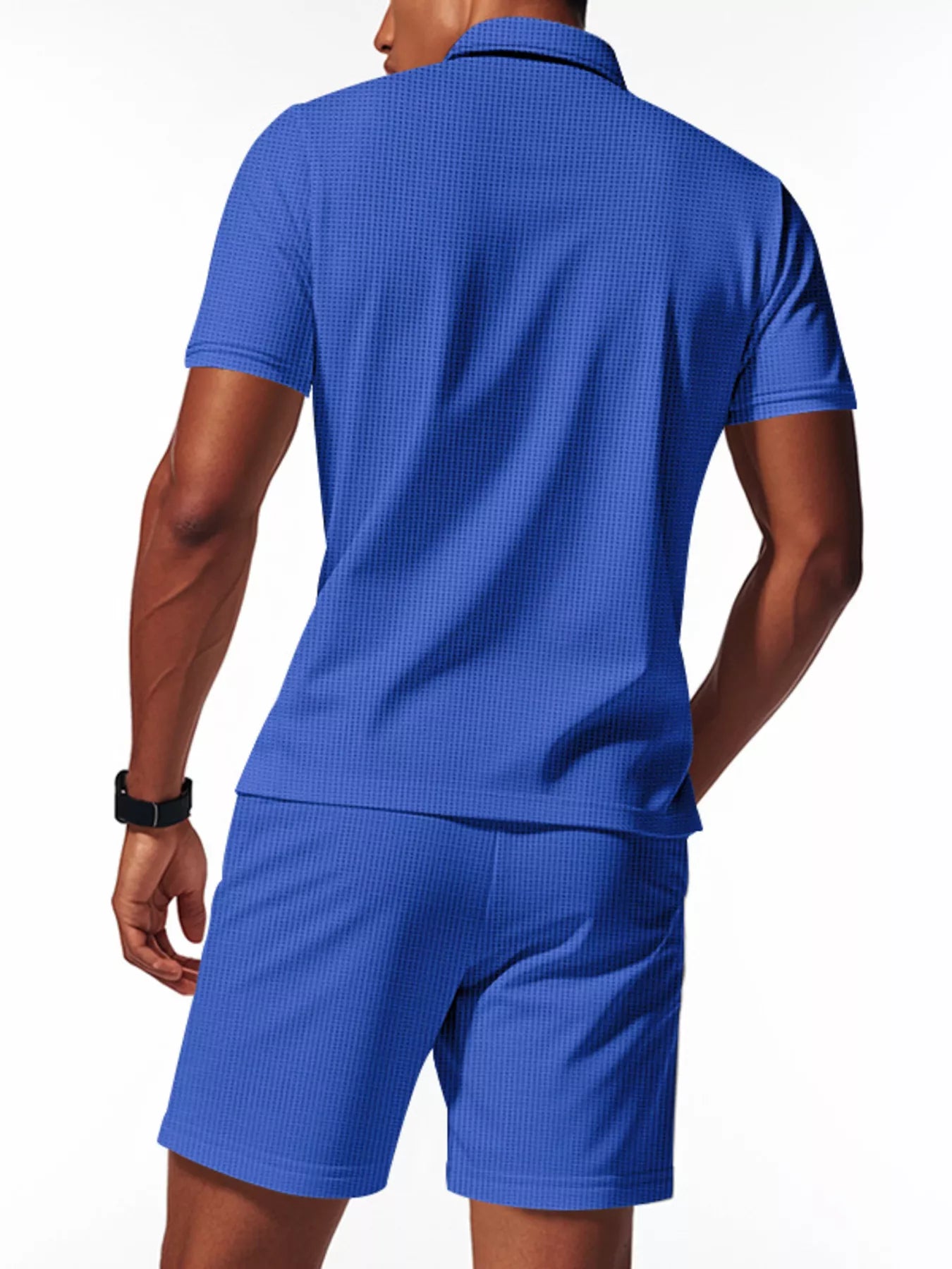 Men's Casual Short Sleeve Polo and Shorts Set