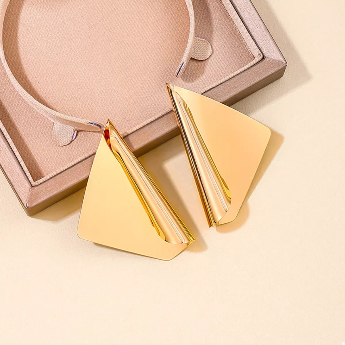 18K Gold-Plated Triangle Earrings