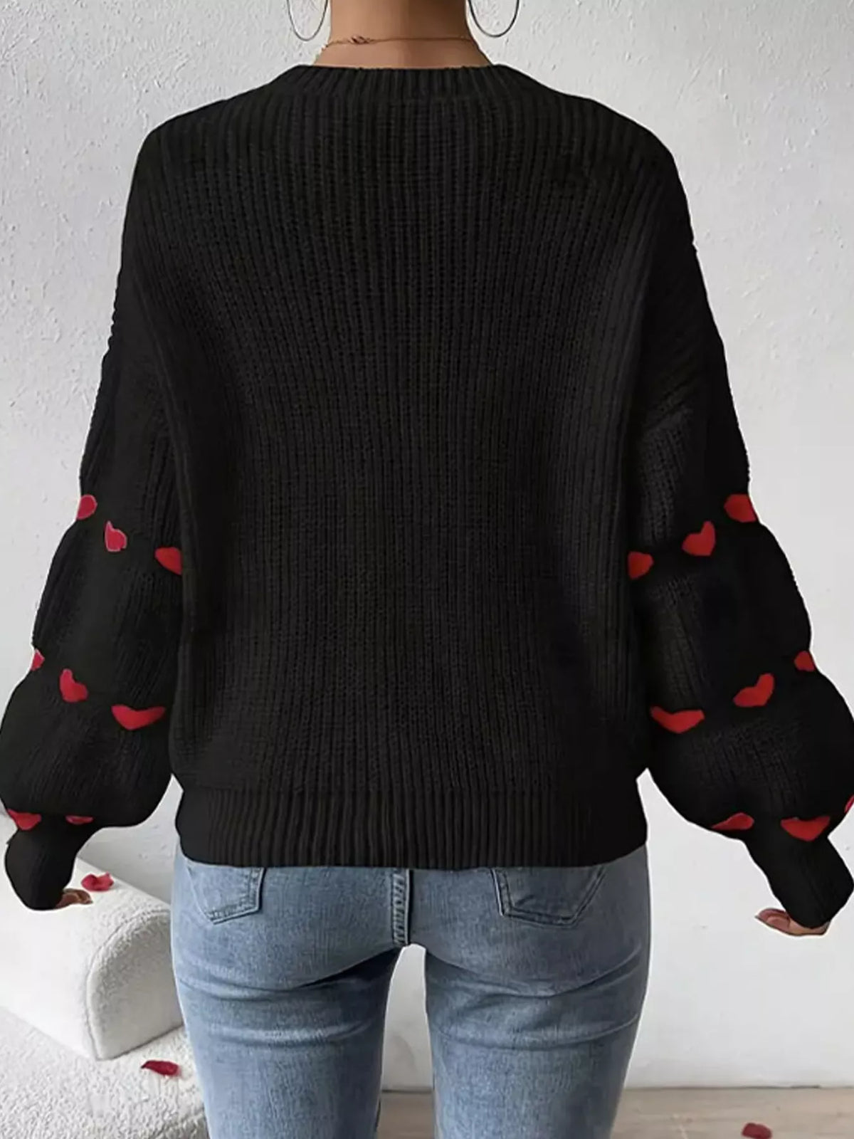 Plus size heart sweater, view 7