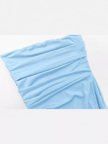 Strapless high-slit bodycon dress, view 35
