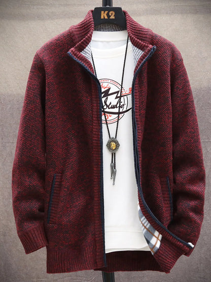 Men's Plus Size Zip Up Cardigan