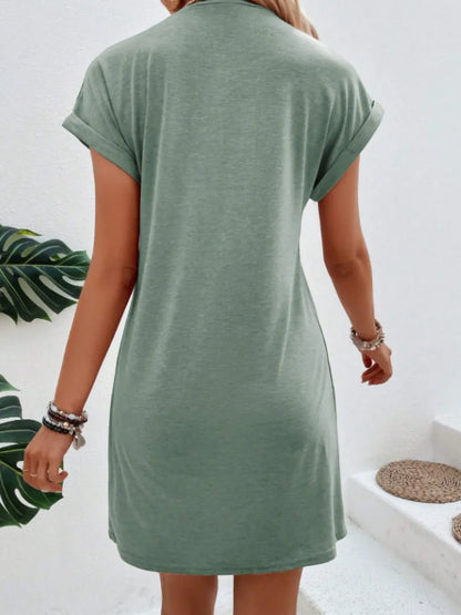 Short Sleeve Mini Tee Dress