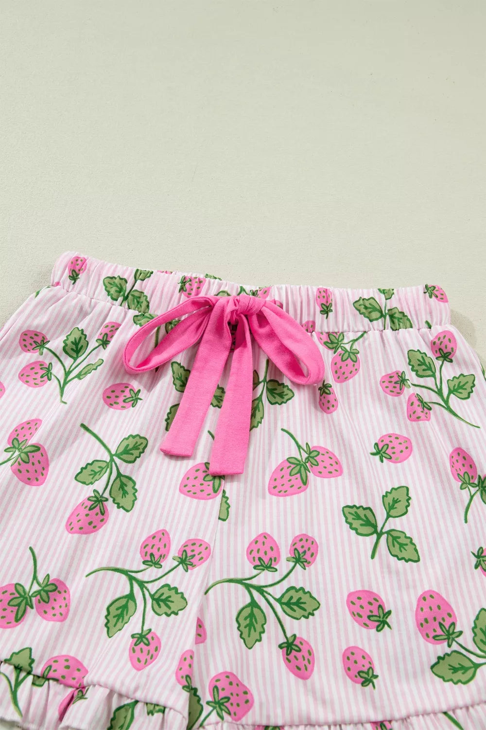 Striped Strawberry Pajama Set