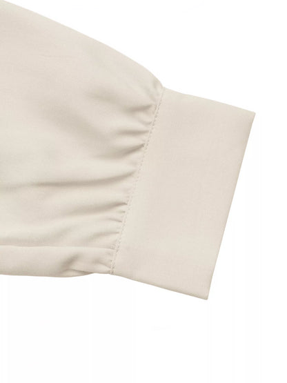 Ruched Button-Up Peplum Shirt