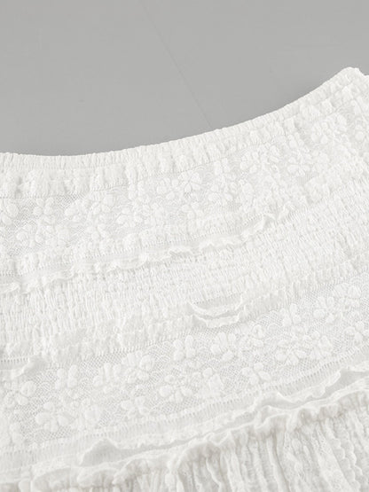 Lace Tiered Maxi Skirt