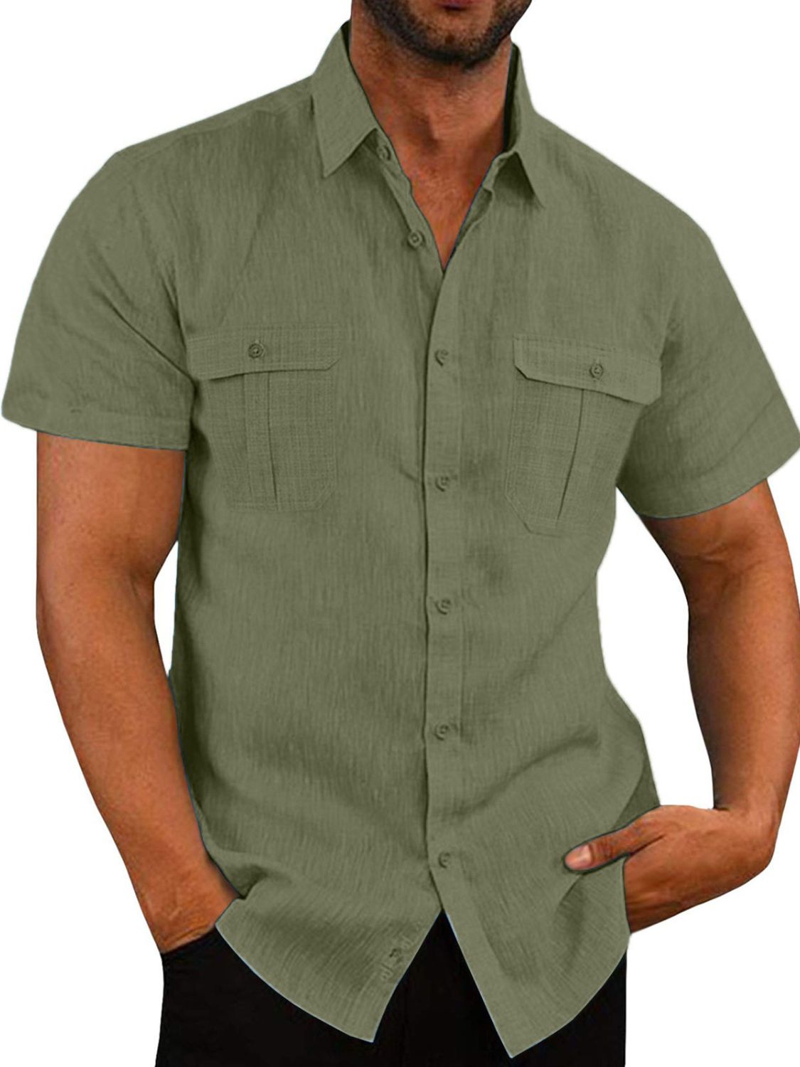 Men's Plus Size Short Sleeve Shirt